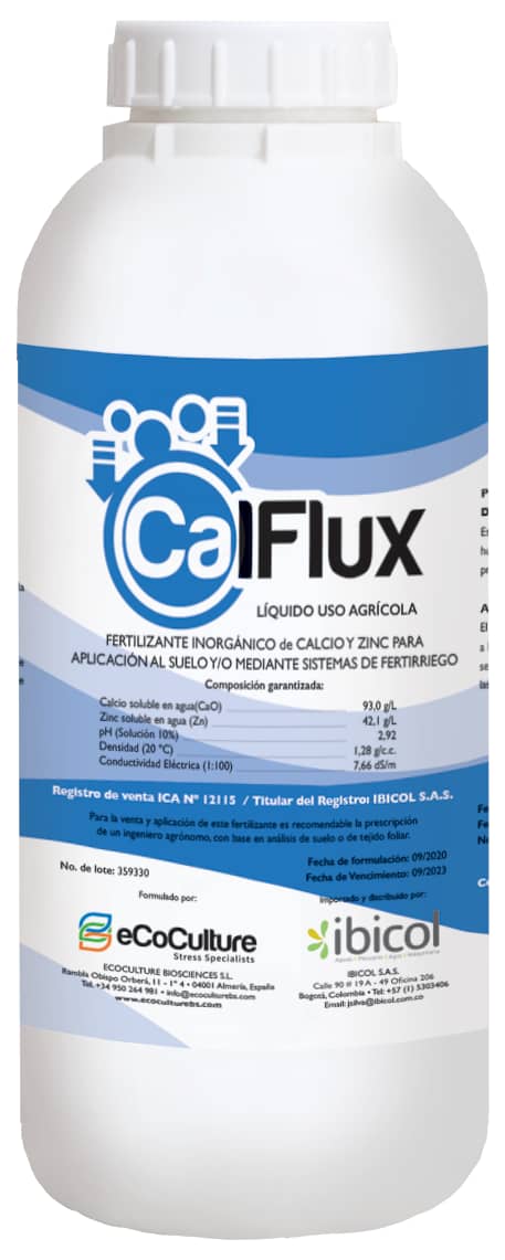 Fertilizante para engorde de fruto - Calflux x 5 Lt